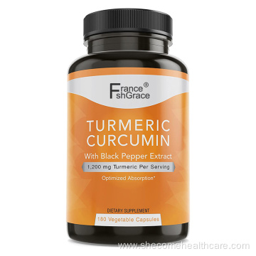 turmeric with black pepper joint health curcumin capsules